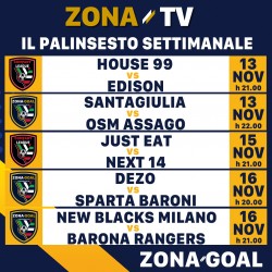 🎥 Zona Tv: il palinsesto della settimana